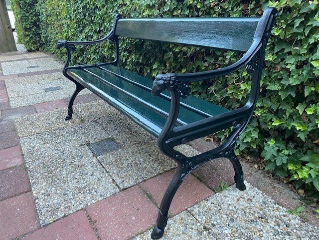 Parkbank tuinbank gietijzer gardeluxe grachtengroen, Ophalen of Verzenden, Nieuw