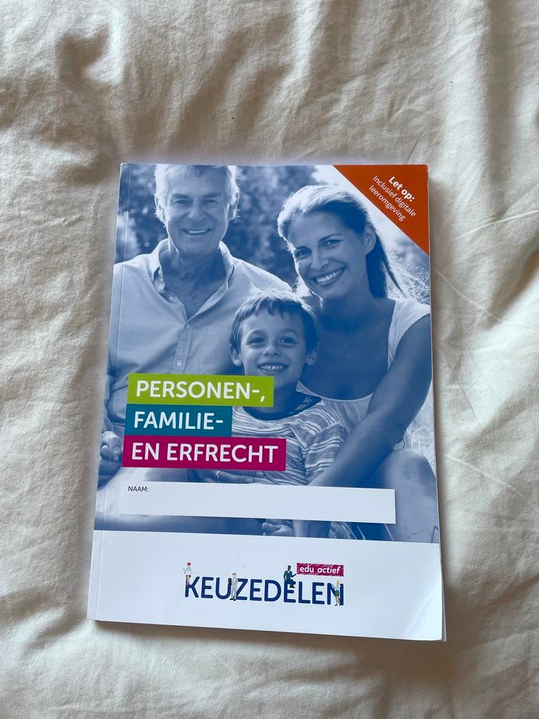 Keuzedelen Personen-, Familie- en Erfrecht, Boeken, Studieboeken en Cursussen, Ophalen of Verzenden, Gamma, Zo goed als nieuw