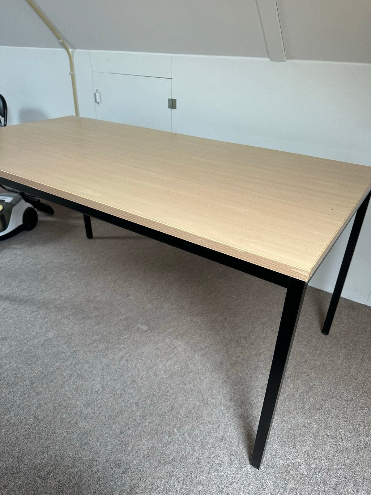 Tafel 80x80x160 cm - Ideaal voor werk of eetkamer, Ophalen, Gebruikt, 50 tot 100 cm, Vier personen