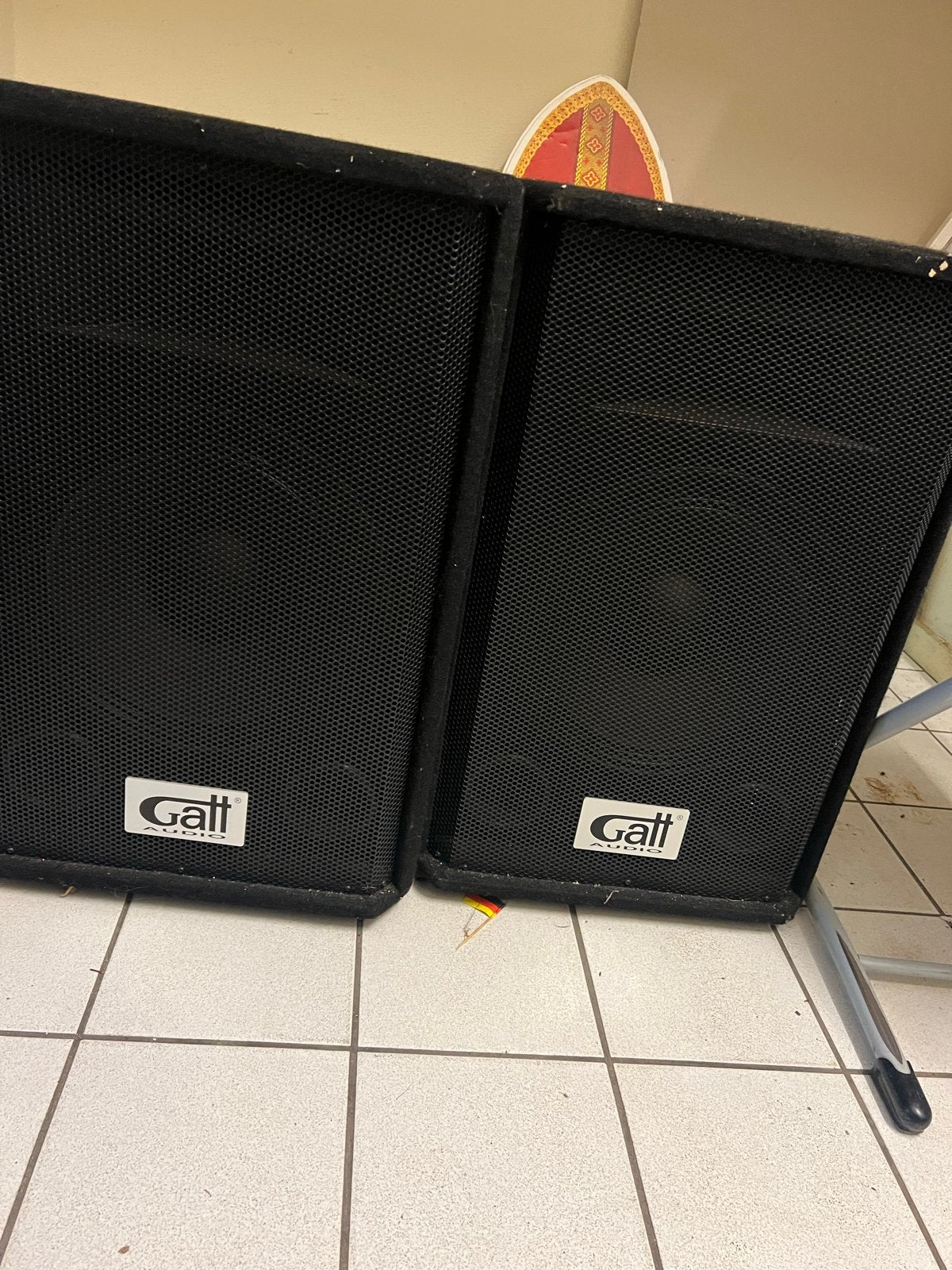 Gatt GAC-208 PA-systeem met 2 luidsprekers en kabels, Ophalen, Gebruikt, Minder dan 500 watt, P.A.