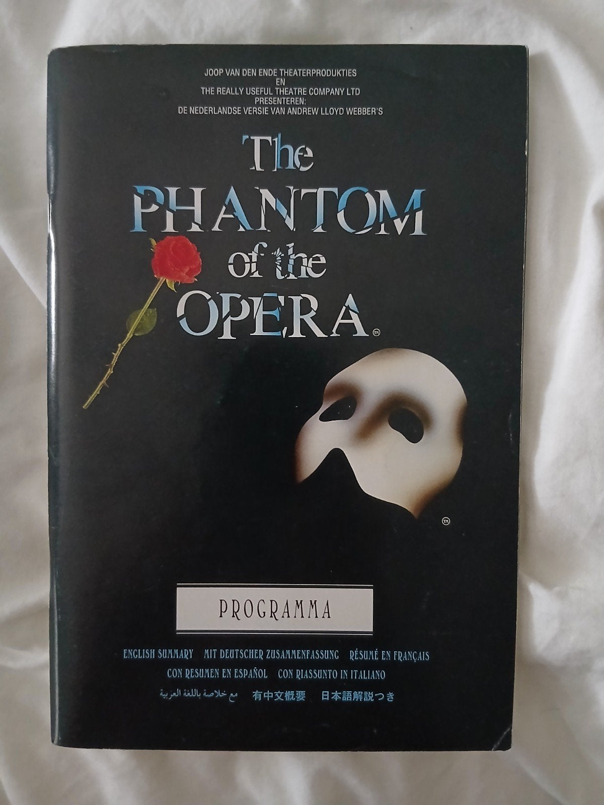The Phantom of the Opera - Programmaboekje, Ophalen of Verzenden, Boek, Tijdschrift of Artikel