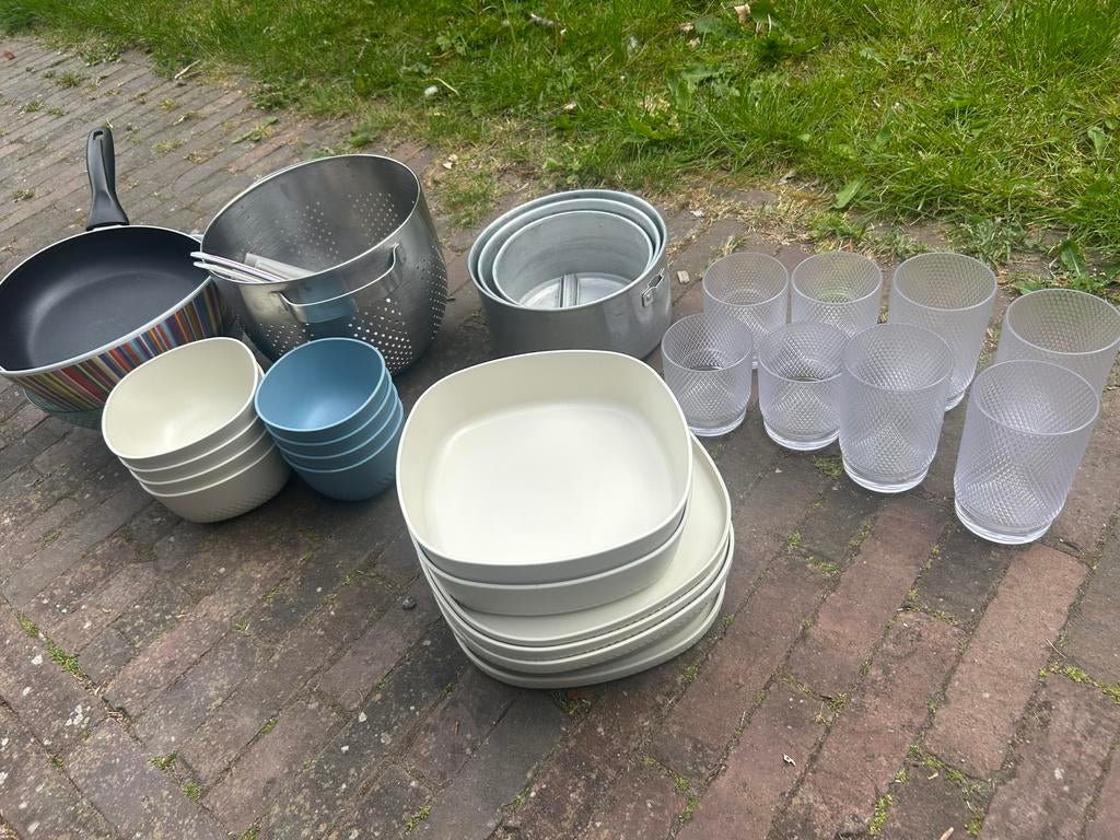 Camping servies, Ophalen, Gebruikt