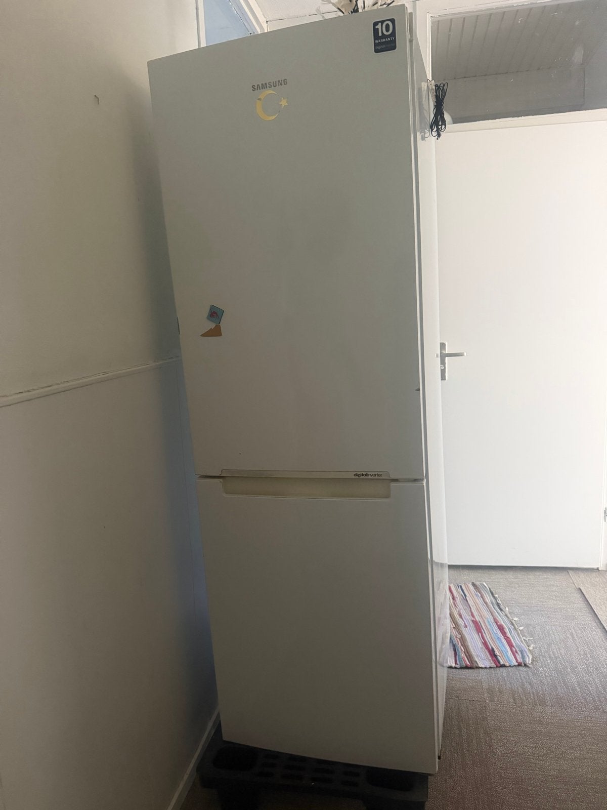Samsung koel-vriescombinatie - Werkt perfect!, Gebruikt, 200 liter of meer, 60 cm of meer, Met aparte vriezer