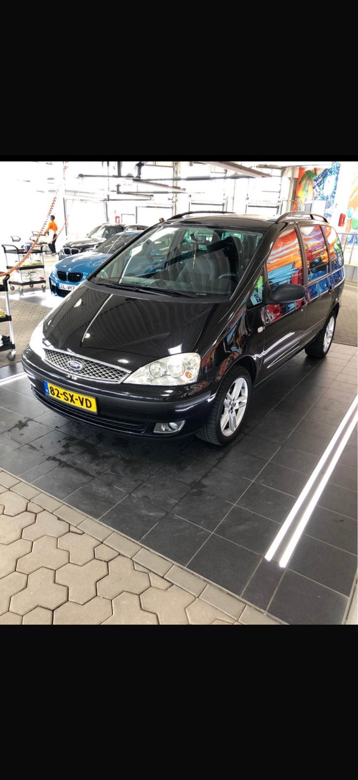 Ford Galaxy 2.3 I 16V AUT 2006 Zwart, Auto's, Ford, Stof, 1800 kg, 4 cilinders, 700 kg