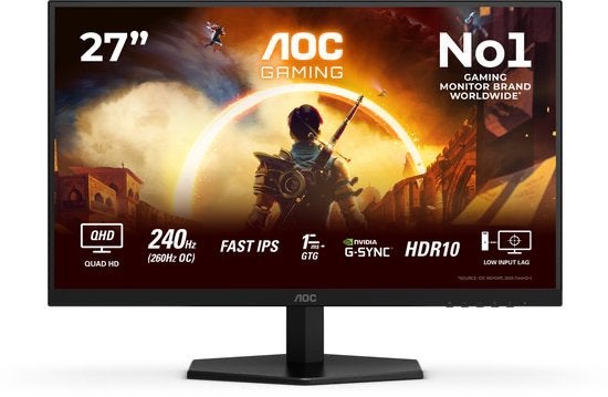 AOC Q27G42ZE QHD IPS Gaming Monitor 27 inch 240Hz G-Sync
