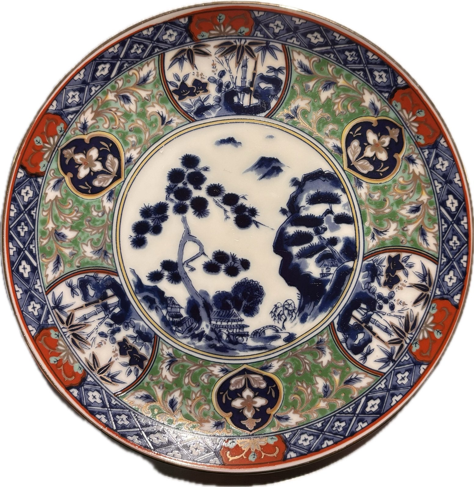 Japans Imari-porseleinen bord ø 16 cm  wall plaque, Antiek en Kunst, Ophalen of Verzenden