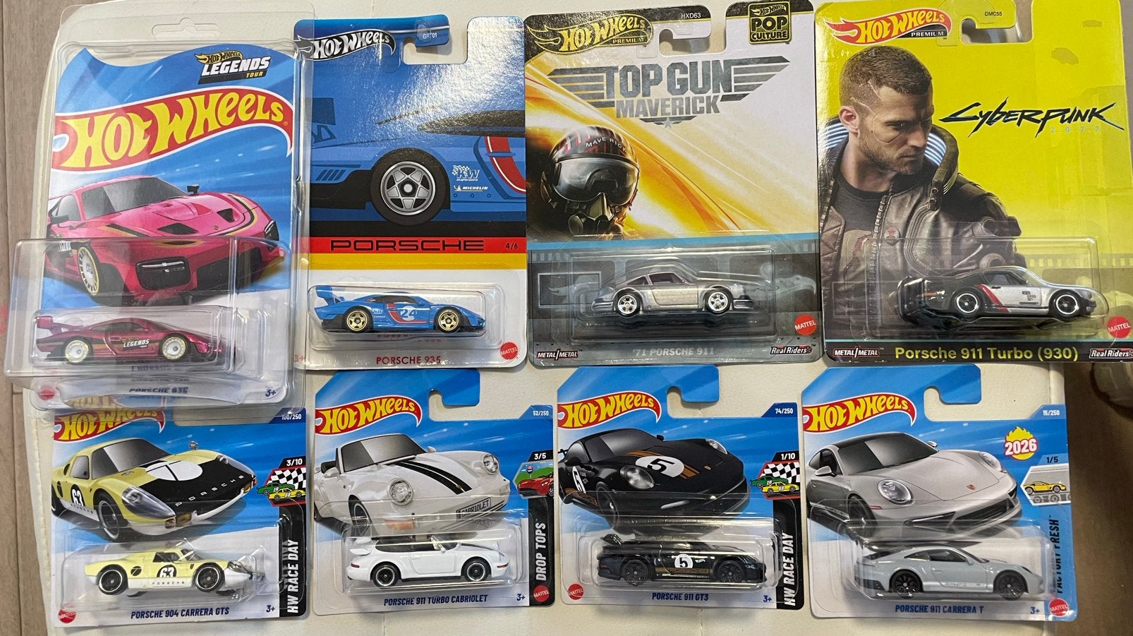 Hotwheels Porsche’s, Ophalen of Verzenden, Zo goed als nieuw, Auto