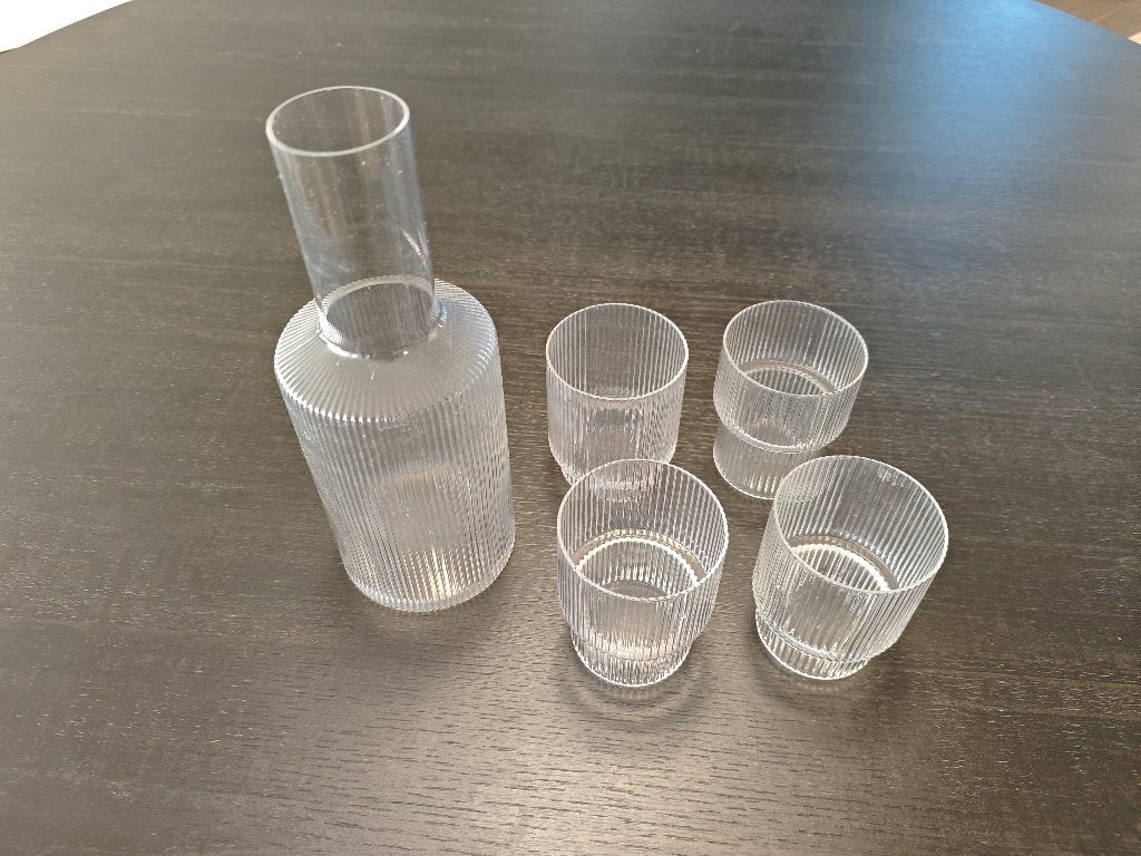 Ferm Living Ripple Set, Ophalen of Verzenden, Nieuw, Glas, Overige stijlen
