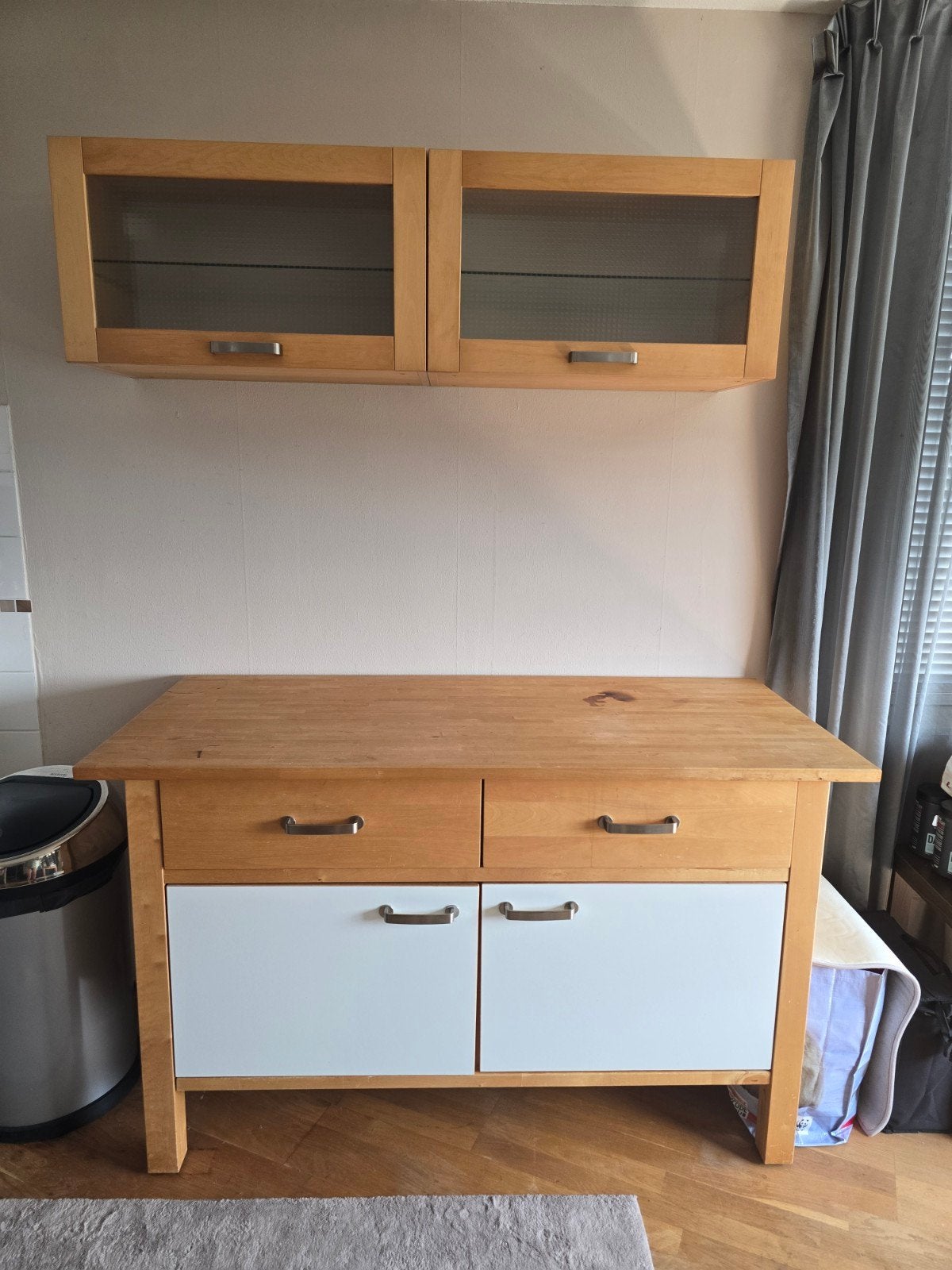 Ikea Varde onderkast + 2 bovenkasten, Ophalen of Verzenden, Gebruikt