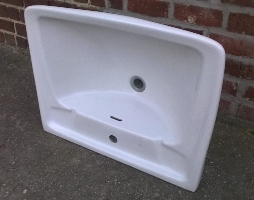 Porseleinen lavabo, Ophalen of Verzenden, Gebruikt, Steen