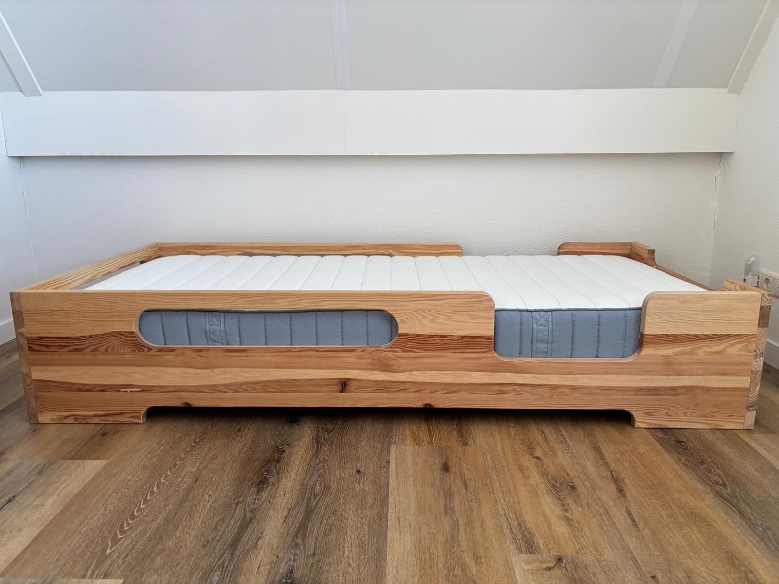 Rockwood bed 90x200 met IKEA matras en beddengoed, Ophalen, 90 cm, Eenpersoons, Wit