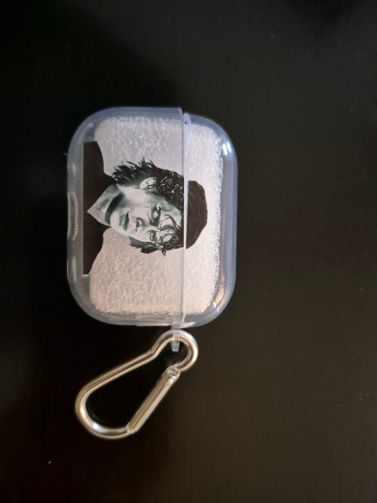 Transparant AirPods hoesje met karabijnhaak, Kunststof, Nieuw, Hoesje of Tasje, Ophalen of Verzenden