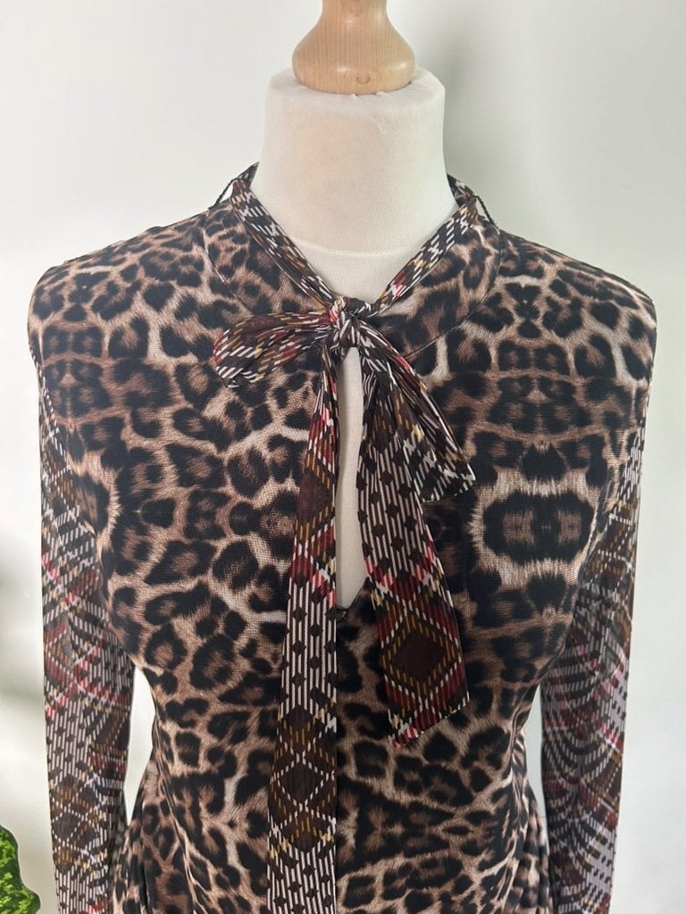 Summum woman Amsterdam maat M gave panter jurk 3562, Maat 38/40 (M), Summum Woman, Summum, Bruin
