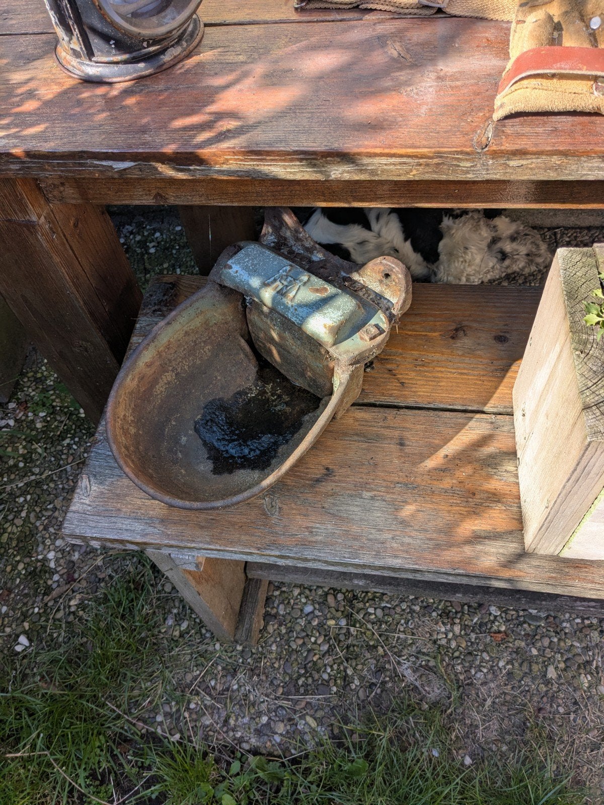 zeer zware gietijzeren voederbak, Tuin en Terras, Ophalen, Rond, Metaal, Minder dan 40 cm