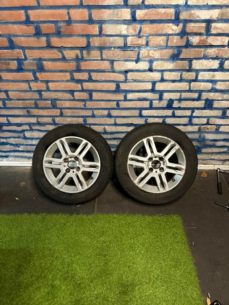 Fiat panda licht metalen velgen 2 stuks 165/65R14 all-weater, Ophalen, Gebruikt