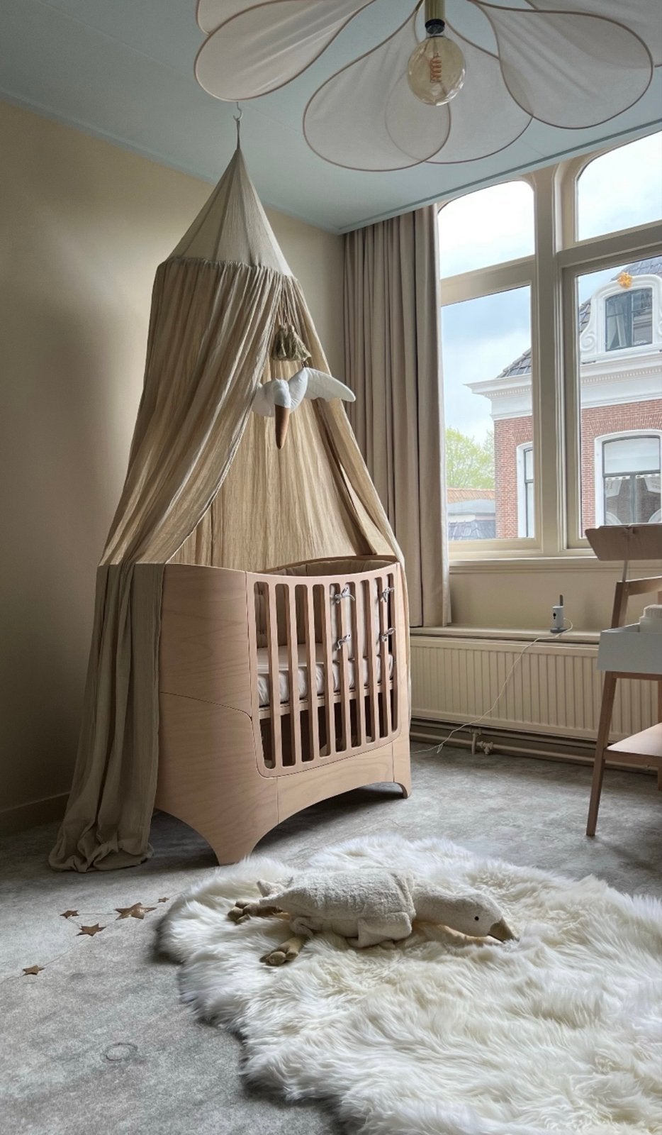 Leander Ledikant Whitewash incl. Premium Matras, Ophalen, Gebruikt, Ledikant