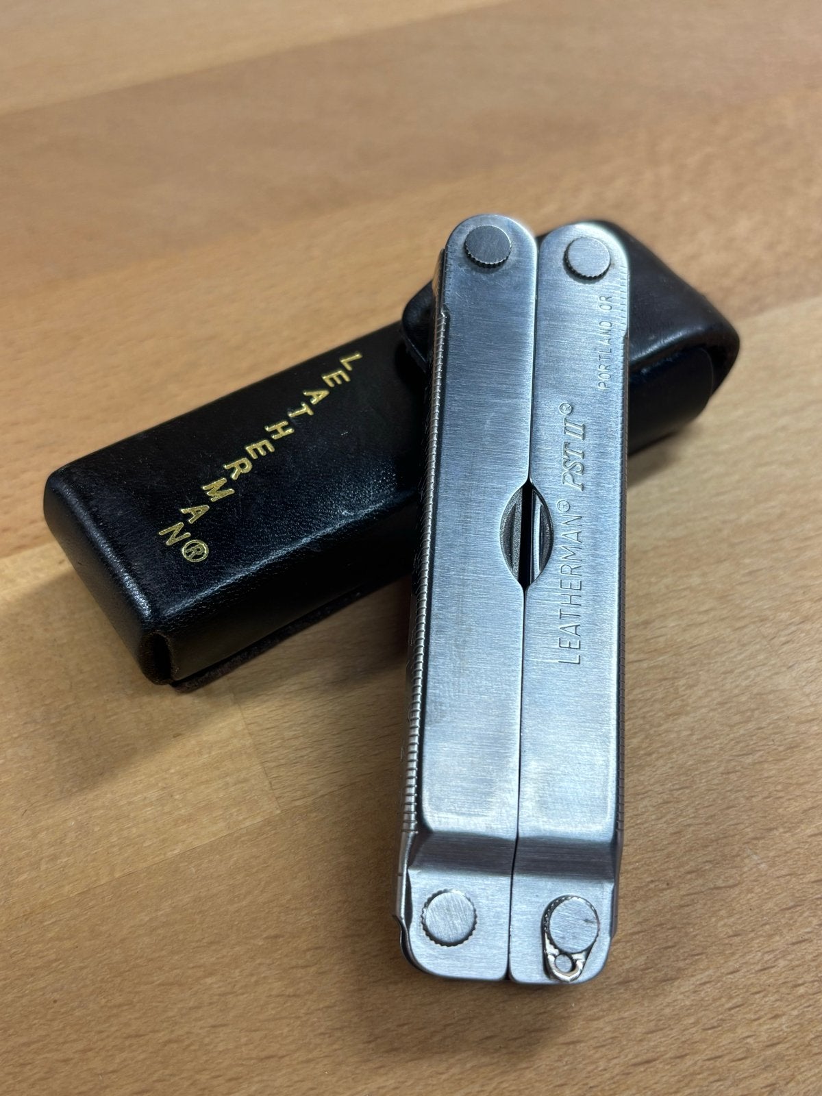 Leatherman PST II Multitool met leren hoes, Ophalen of Verzenden, Zo goed als nieuw