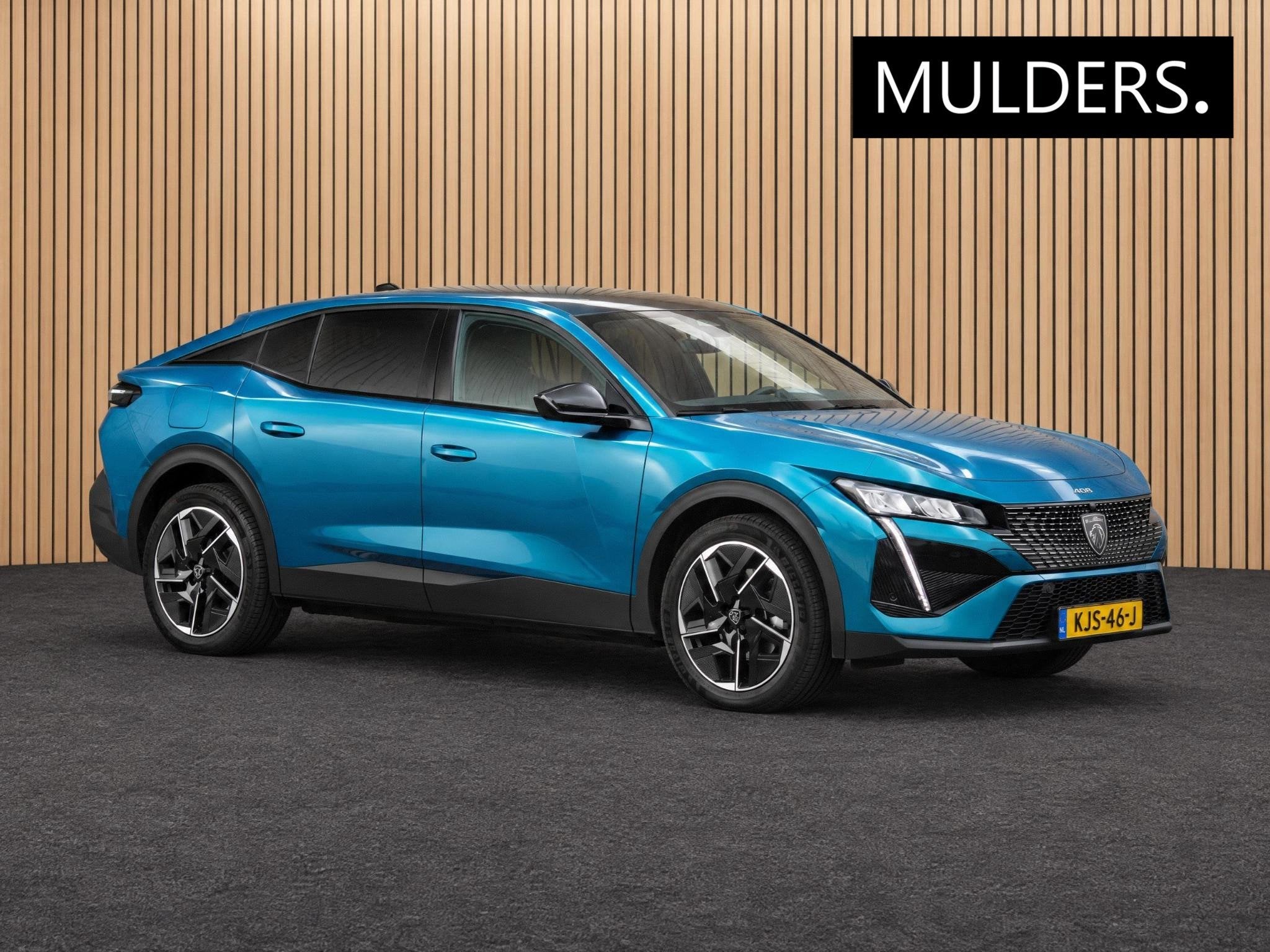 Peugeot e-408 Allure 58 kWh VOORRAAD KORTING, Auto's, 12 maanden, 453 km, 213 pk, Blauw