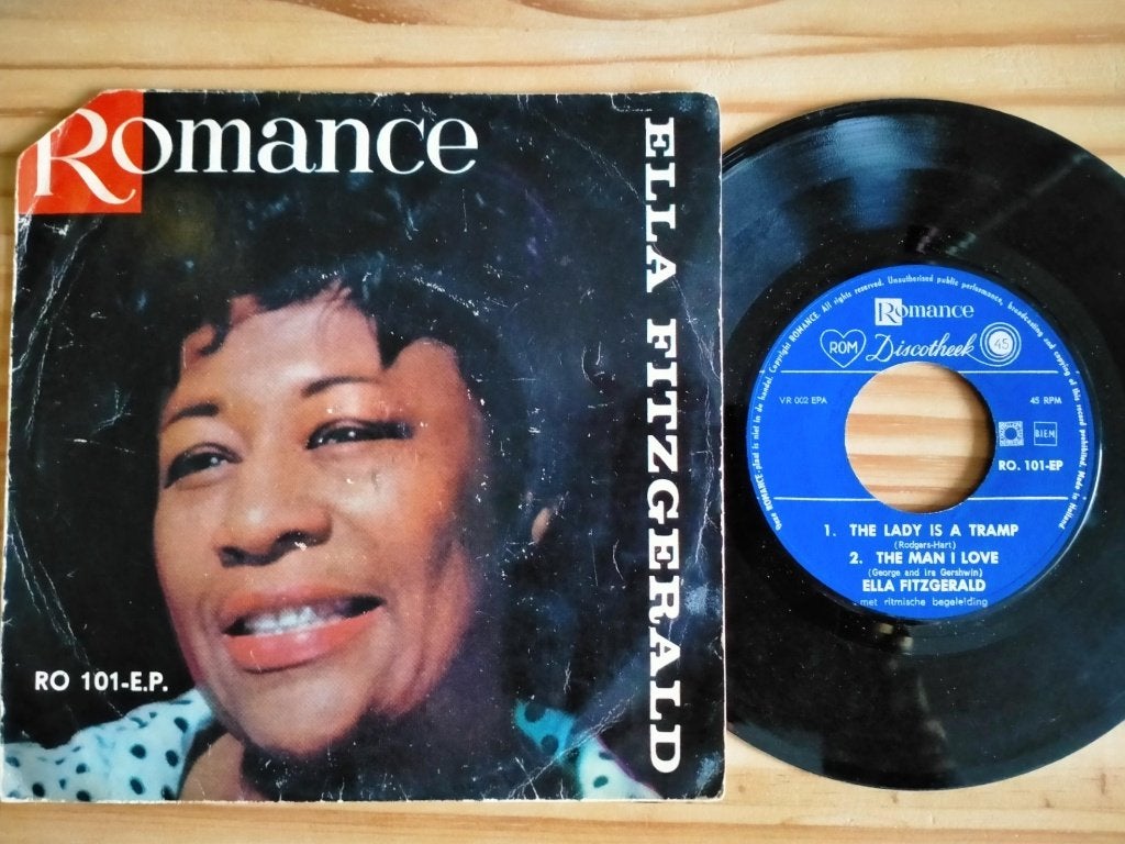 EP single - Ella Fitzgerald  - The lady is a tramp - 1960, Cd's en Dvd's, Vinyl Singles, 7 inch, Ophalen of Verzenden, Zo goed als nieuw