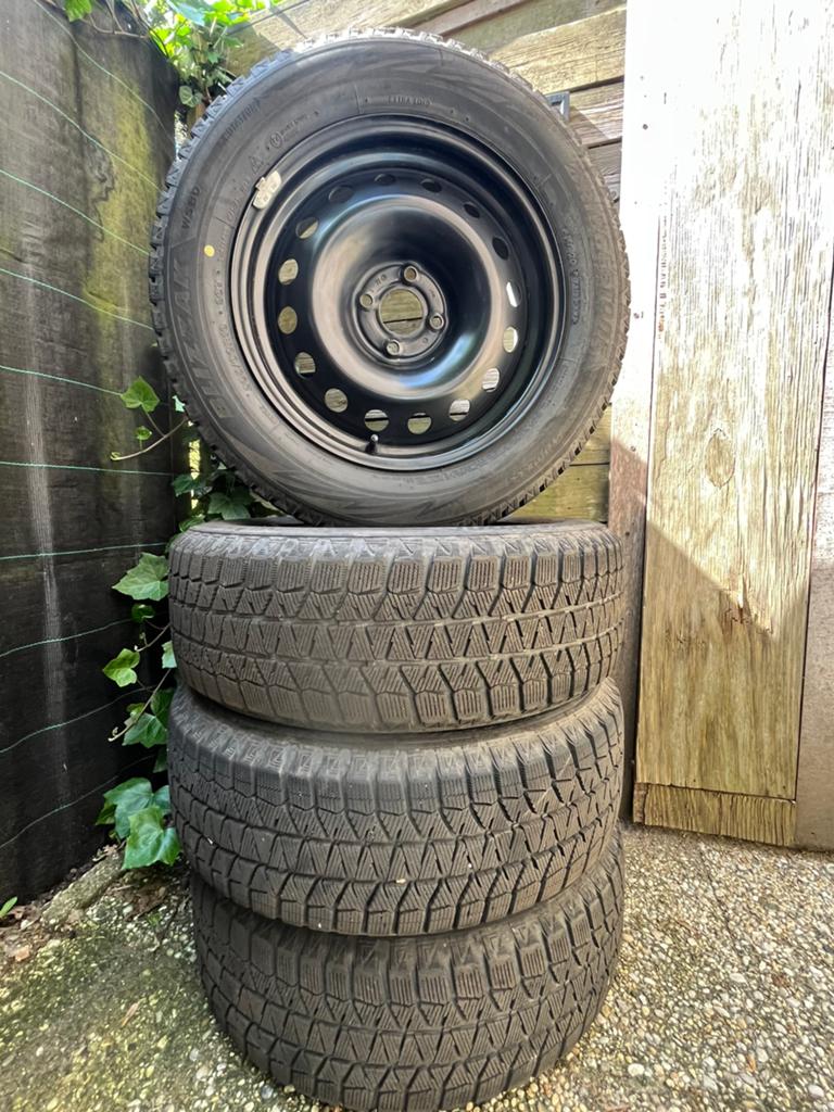 UNIEKE KANS:  winterbandenset 6 1/2J x16h2 Et40 4steek x 100, Ophalen, Gebruikt, 16 inch, Banden en Velgen