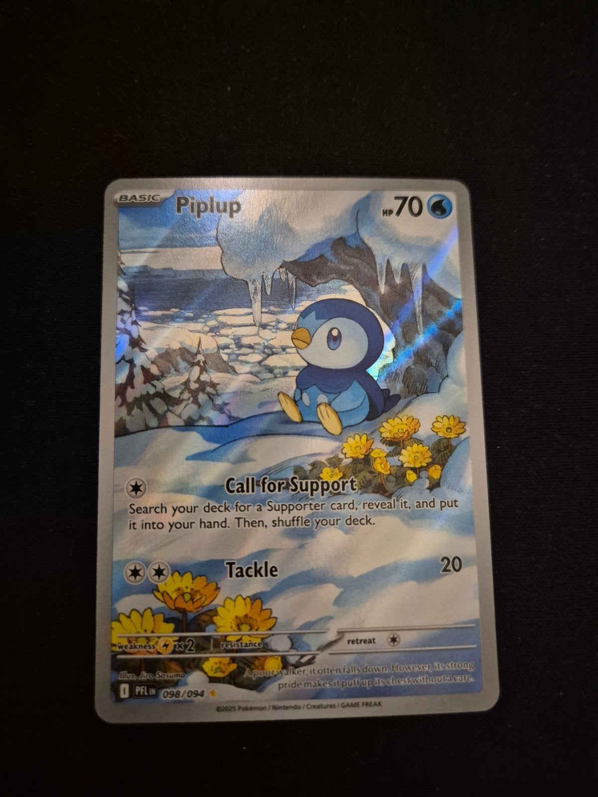 Piplup 098/094 IR Phantasmal Flames Mint Pokémon Kaart, Ophalen of Verzenden, Zo goed als nieuw, Losse kaart, Foil