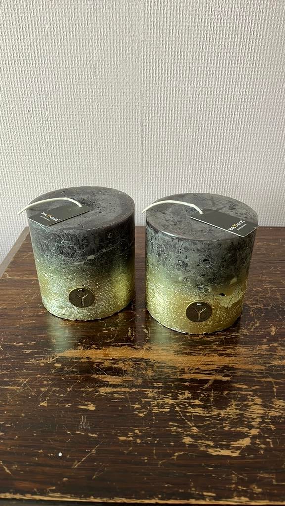 Brynxz rustieke kaars zwart/goud, 10x12cm, 90 uur brandtijd, Ophalen, Overige materialen, Zwart, Zo goed als nieuw