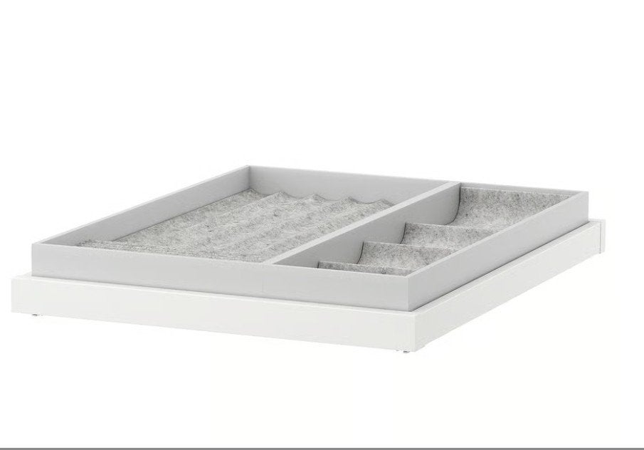 KOMPLEMENT Uittrekbare plank met inzet, wit, 50x58 cm, Huis en Inrichting, Zo goed als nieuw, Minder dan 100 cm, Met lade(s), 50 tot 75 cm