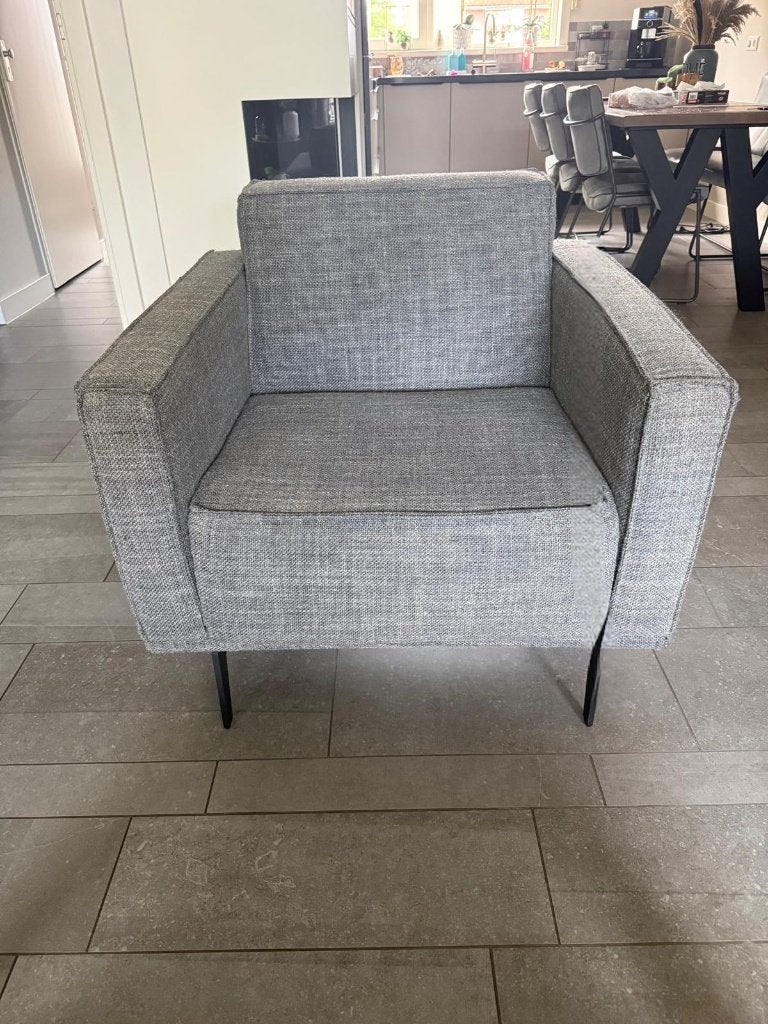 Noah Fauteuil stof Donnatello grijs, Ophalen, Gebruikt, 75 tot 100 cm, 75 tot 100 cm