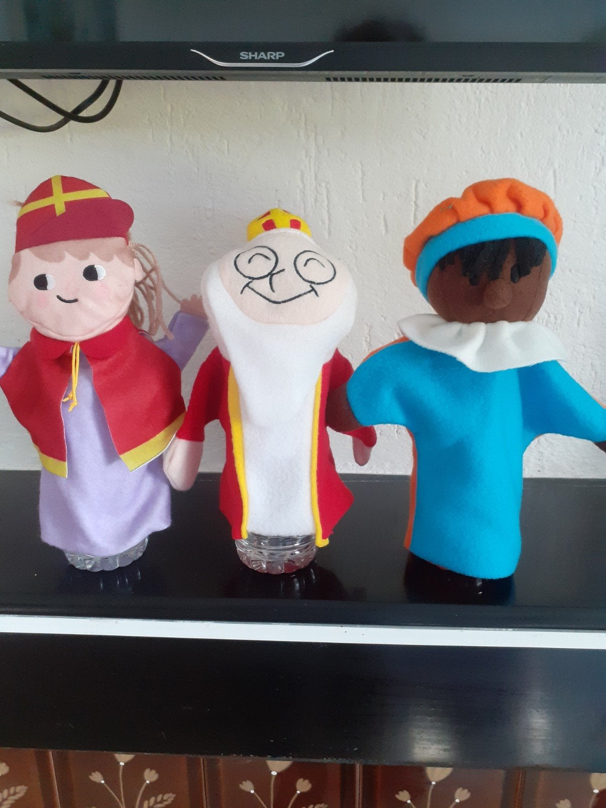 Sint en 3 en paard handpoppen, Ophalen of Verzenden