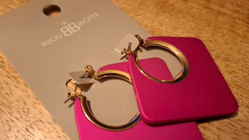 Roze oorbellen - Bijou Brigitte, Overige materialen, Hangers, Nieuw, Ophalen of Verzenden