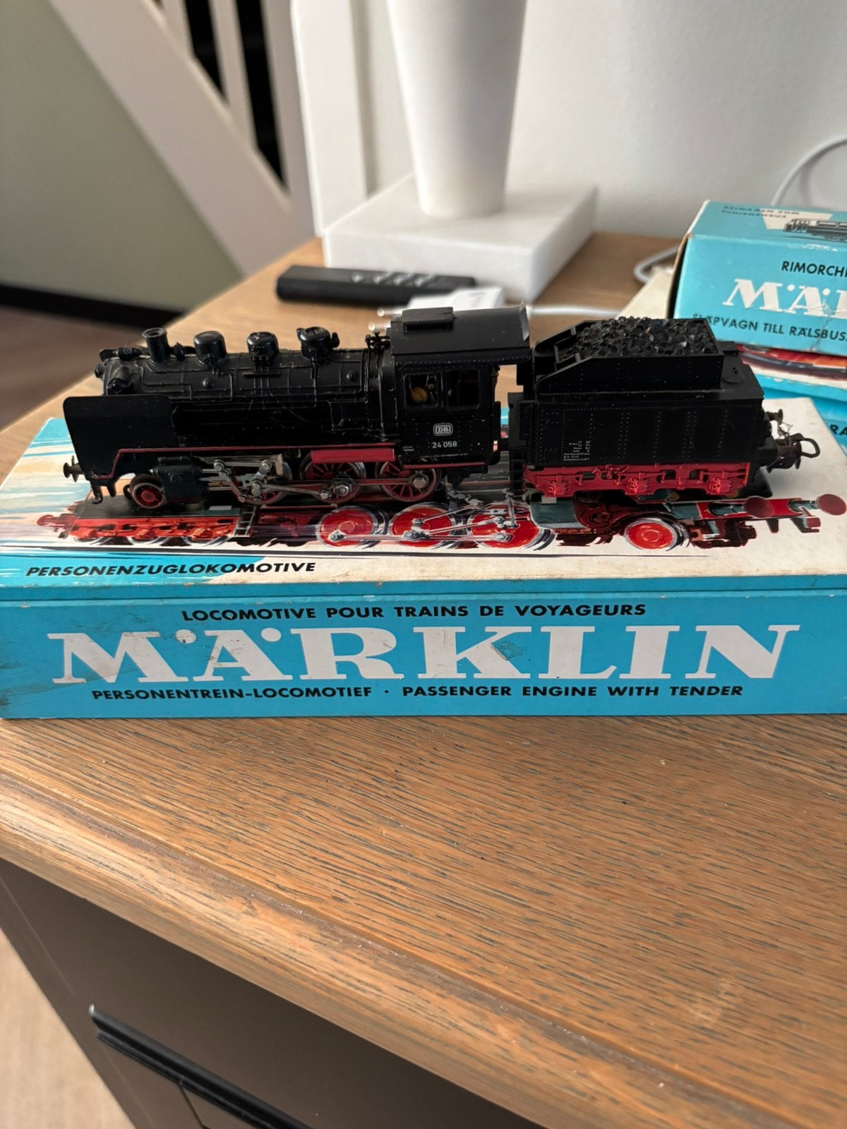 Märklin 3003 H0 Stoomlocomotief met getrokken tender BR 24, Wisselstroom, Gebruikt, Locomotief, Ophalen of Verzenden