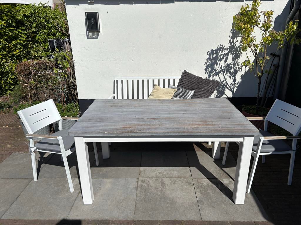 Tuintafel, Ophalen, Gebruikt, Rechthoekig, Hout