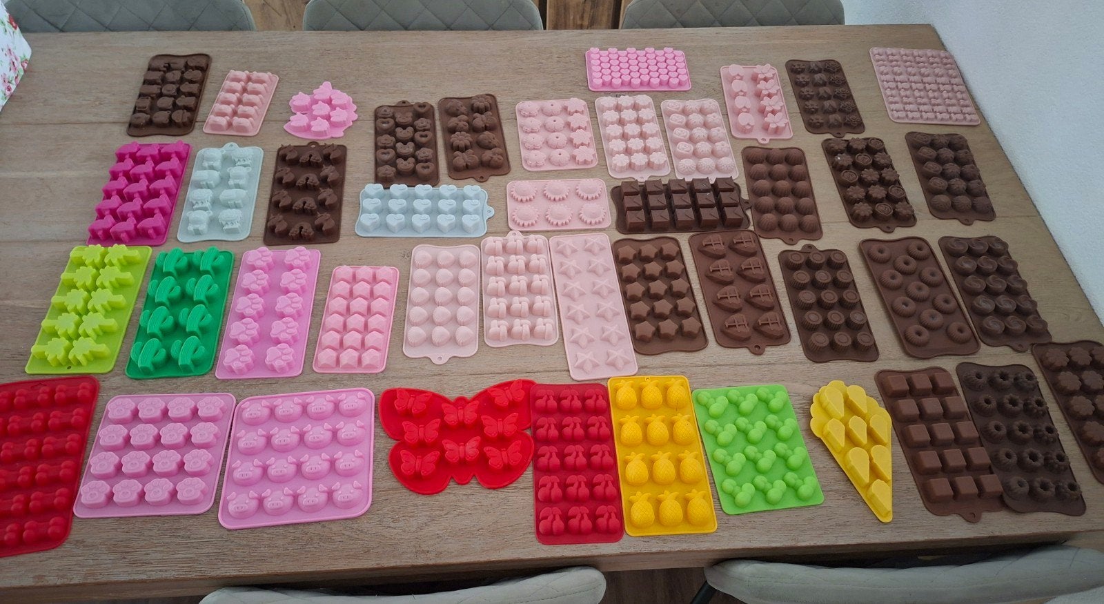 Diverse siliconen mallen voor waxmelts ,zeep, Gebruikt, Overige thema's, Meerkleurig, Ophalen of Verzenden