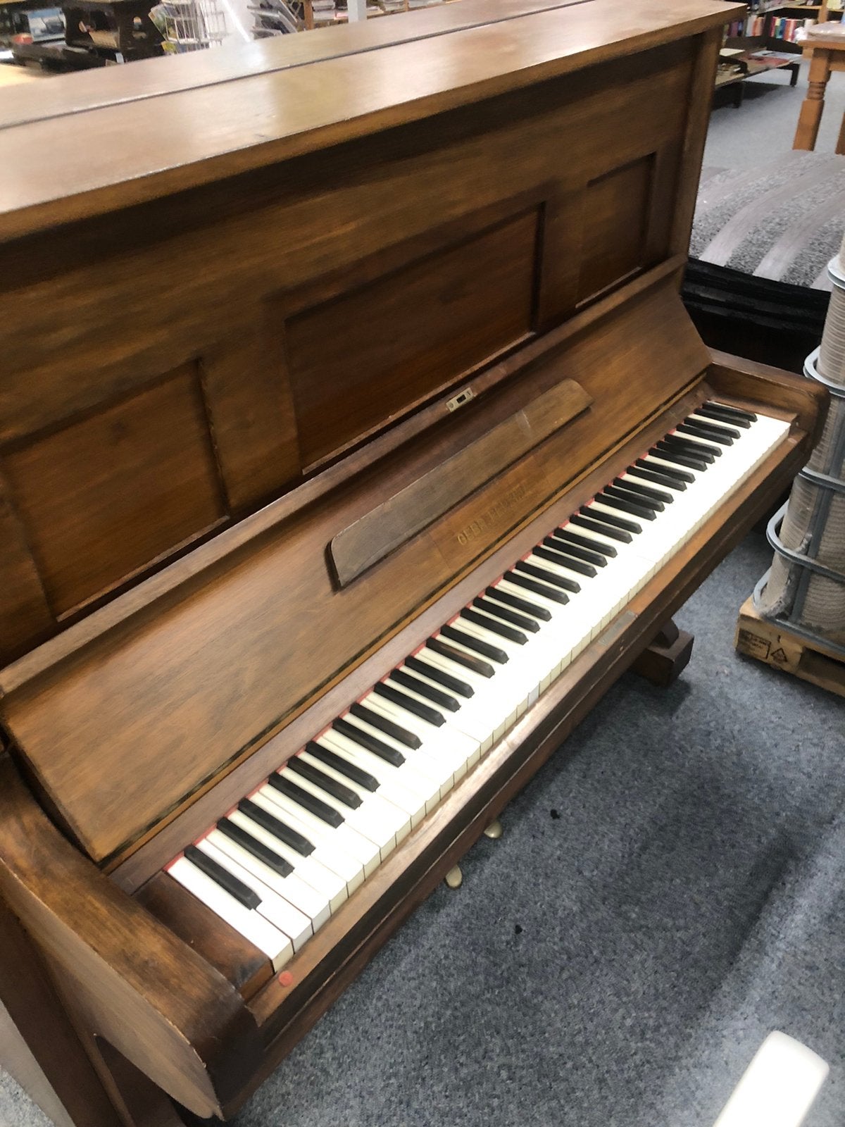 Piano gebr. Perzina, Ophalen, Gebruikt