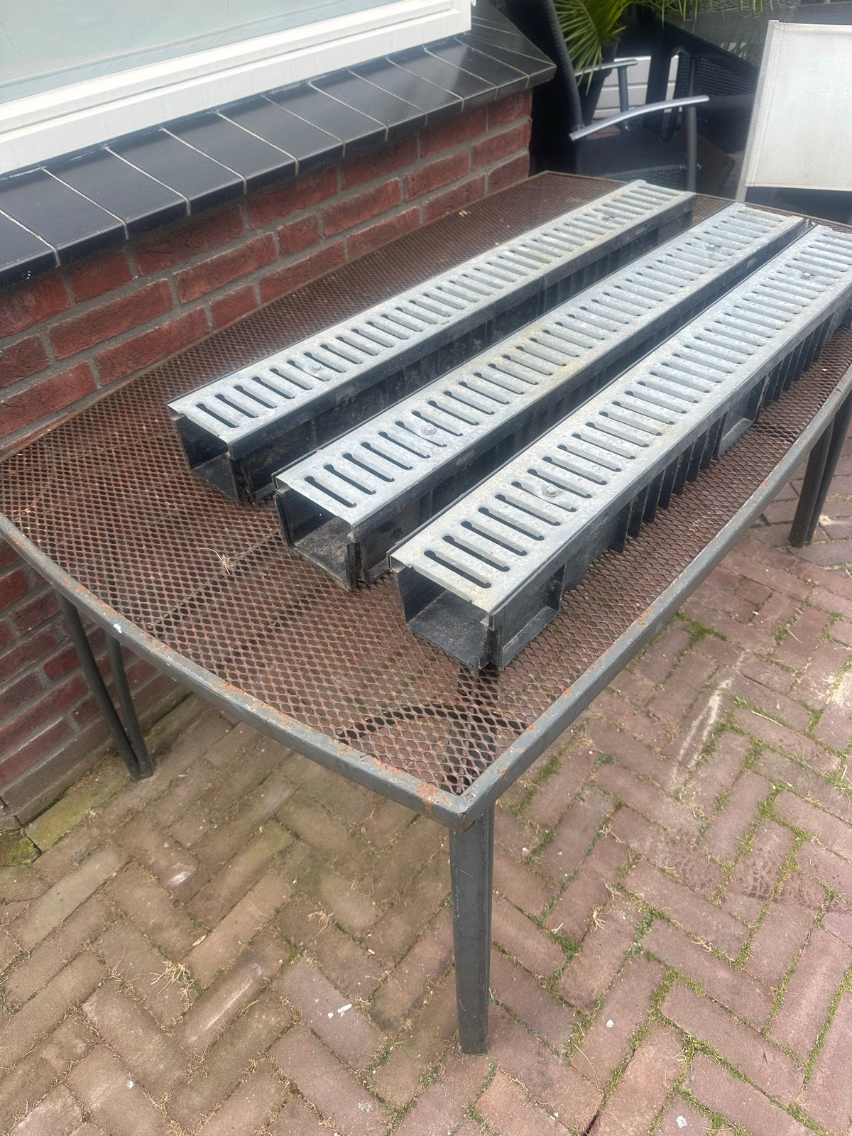 Lijngoot - Afvoergoot met rooster, Ophalen, Gebruikt, Overige materialen