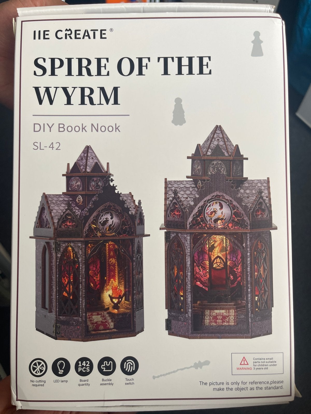 DIY Boekenhoek Spire of the Wyrm - Knutselset met LED, Ophalen, Fantasie, Nieuw, Meerkleurig