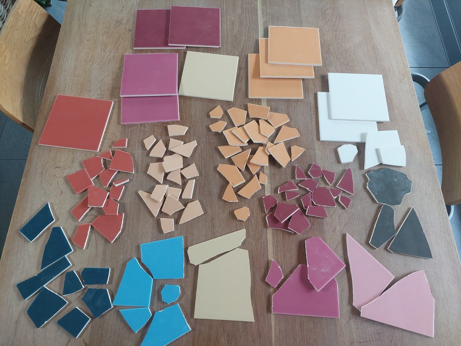 Mosa tegels 15x15 cm voor mozaïek - diverse kleuren, Ophalen of Verzenden, Gebruikt, Steen of Keramiek, Overige typen