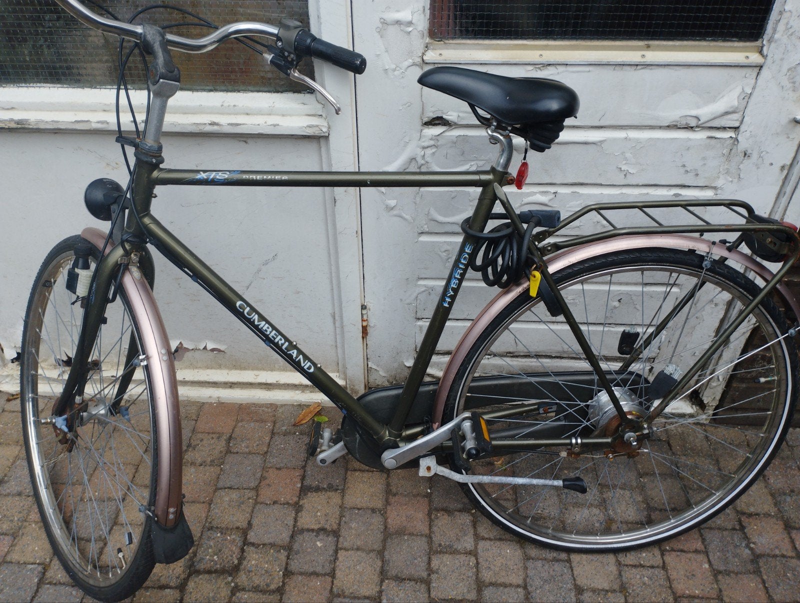 Herenfiets Cumberland,:verlichting ,bijna nieuw zadel, Ophalen, Gebruikt, Velgrem, Overige merken