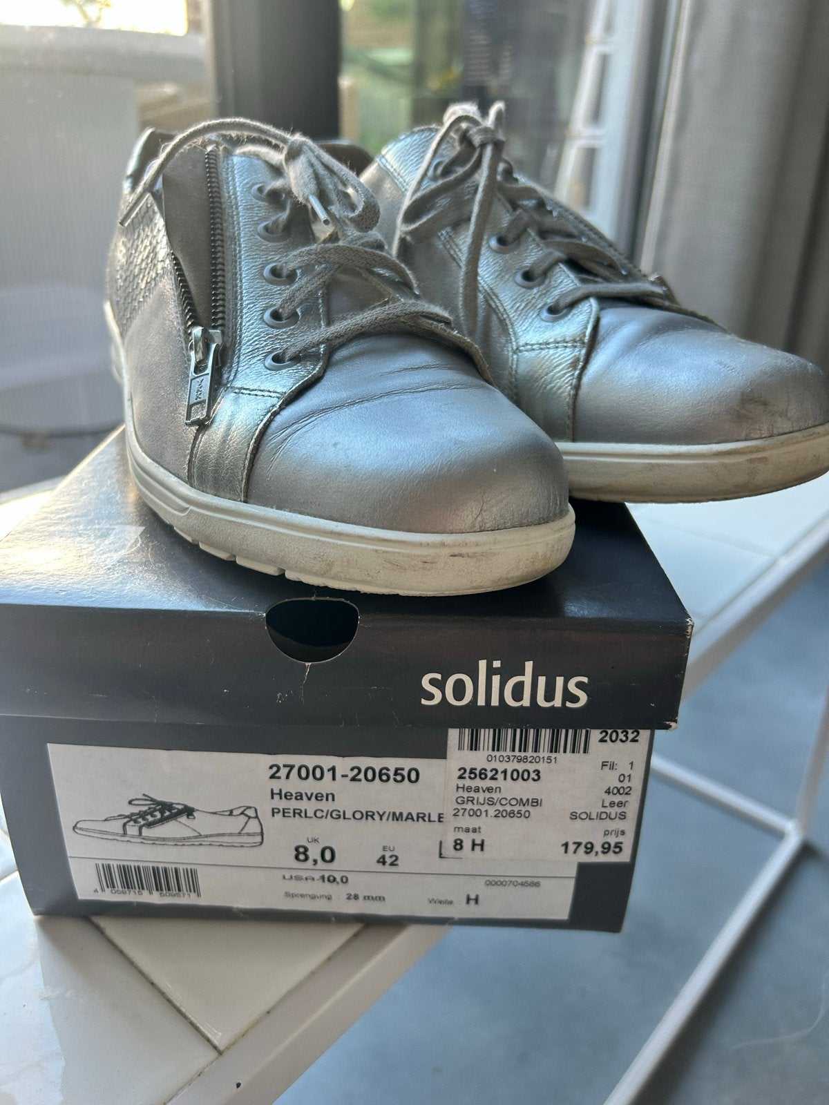 Solidus Heaven schoenen, maat 42 (8H) voor brede voeten, Ophalen of Verzenden, Grijs, Sneakers of Gympen, Zo goed als nieuw