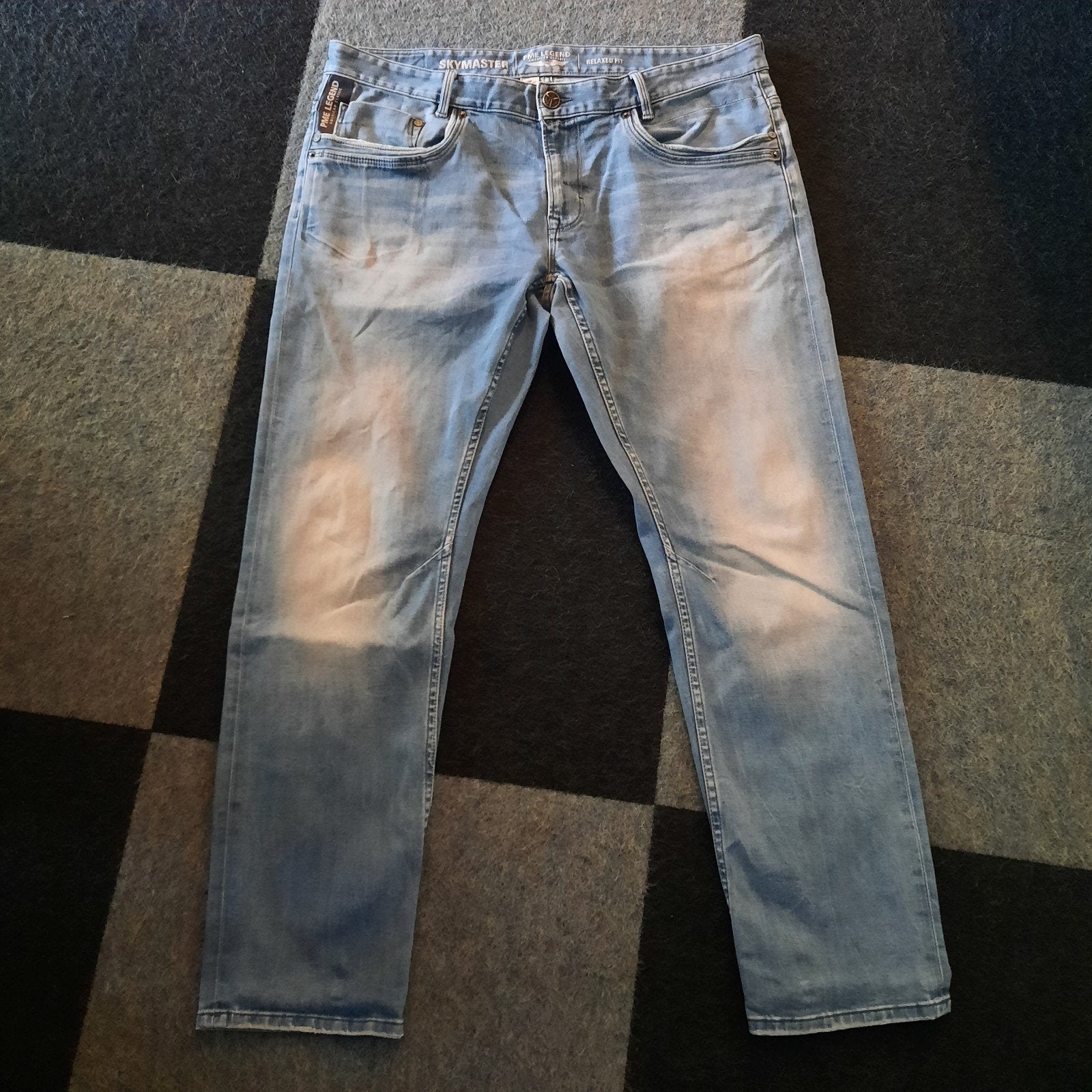 Heren spijkerbroek PME Legend 38/32 Lichtblauw, gebleekt, W36 - W38 (confectie 52/54), Blauw, Ophalen of Verzenden, Zo goed als nieuw