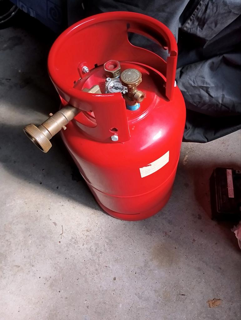 Vulbare LPG gasfles met meter voor camper/caravan/BBQ, Ophalen