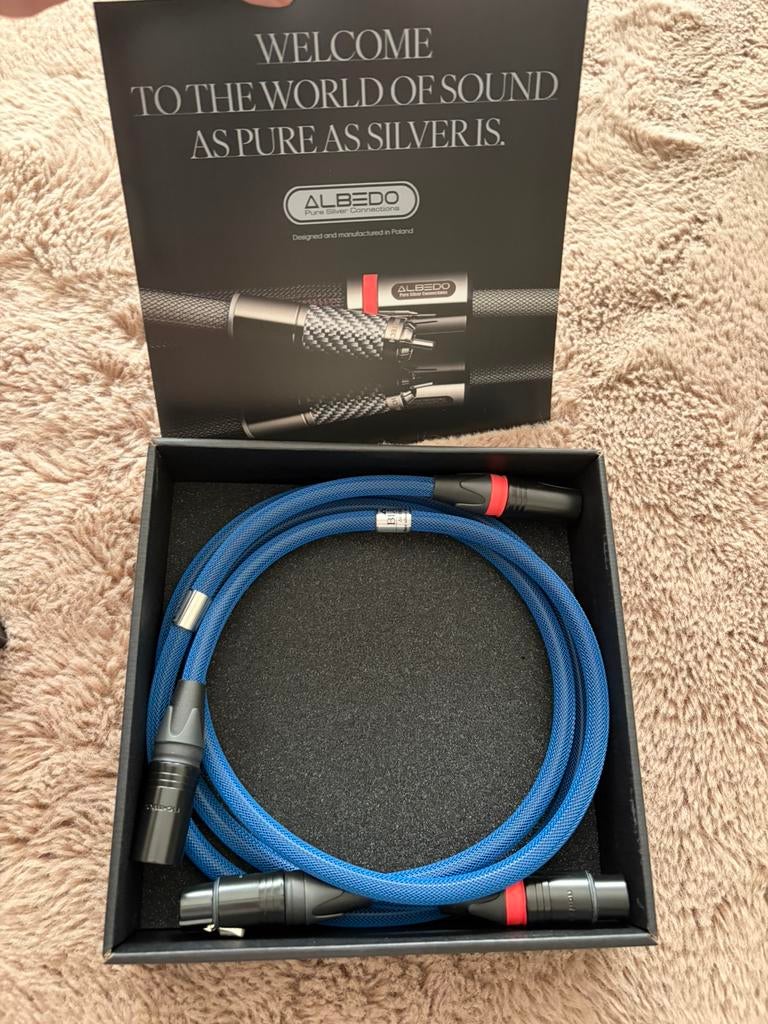 Albedo Silver Cable 1m XLR, Albedo, ., Ophalen of Verzenden, Zo goed als nieuw