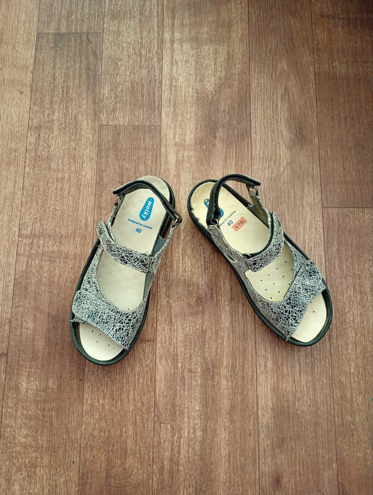 WOLKY leren sandalen,maat 40, Ophalen of Verzenden, Zo goed als nieuw, Sandalen of Muiltjes