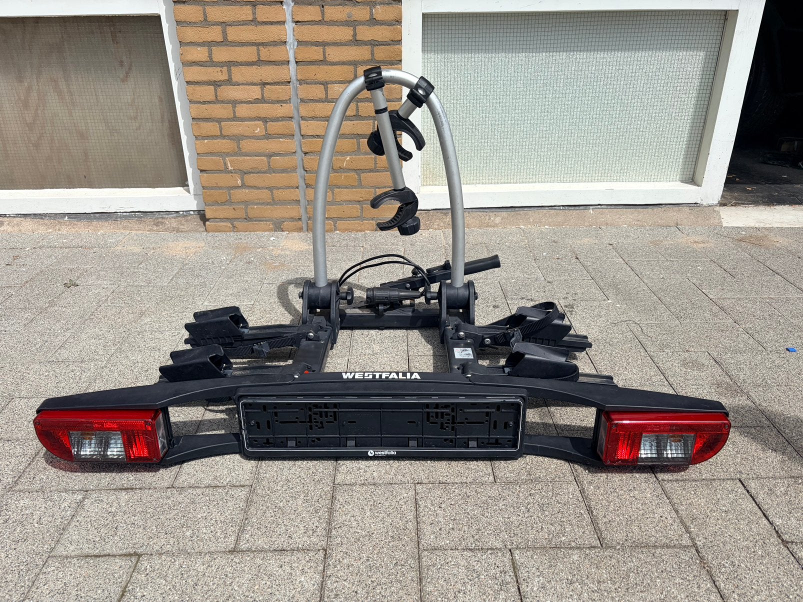 Westfalia fietsendrager, Ophalen, Gebruikt, 2 fietsen, Trekhaakdrager