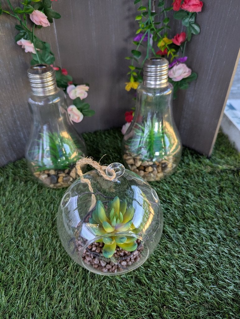 Decoratieve gloeilamp vaasjes en terrarium, Ophalen of Verzenden, Zo goed als nieuw