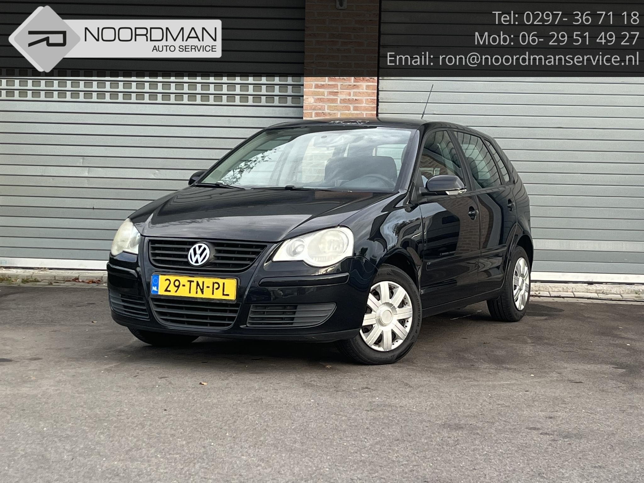 Volkswagen Polo 1.4-16V Optive, Auto's, Voorwielaandrijving, Zwart, 4 cilinders, Elektrische ramen