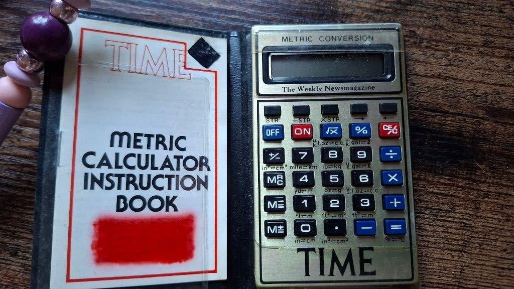 Vintage zakcalculators – Conic, TIME + boekje, Verzamelen, Verzenden, Gebruikt