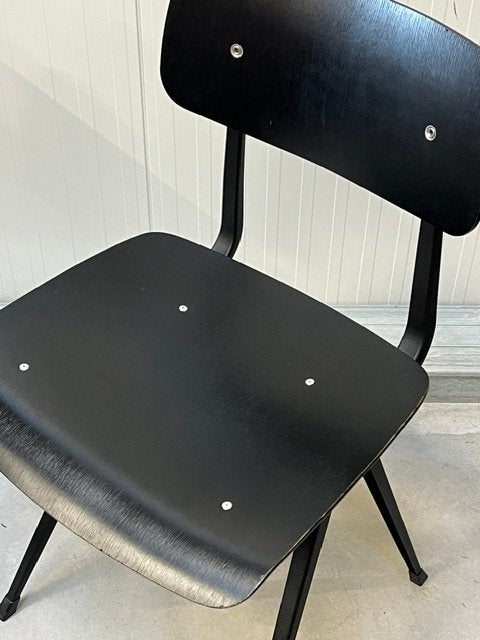 Result eetkamerstoelen 4x Friso Kramer design stoelen zwart, Gebruikt, ., Zwart, Vintage