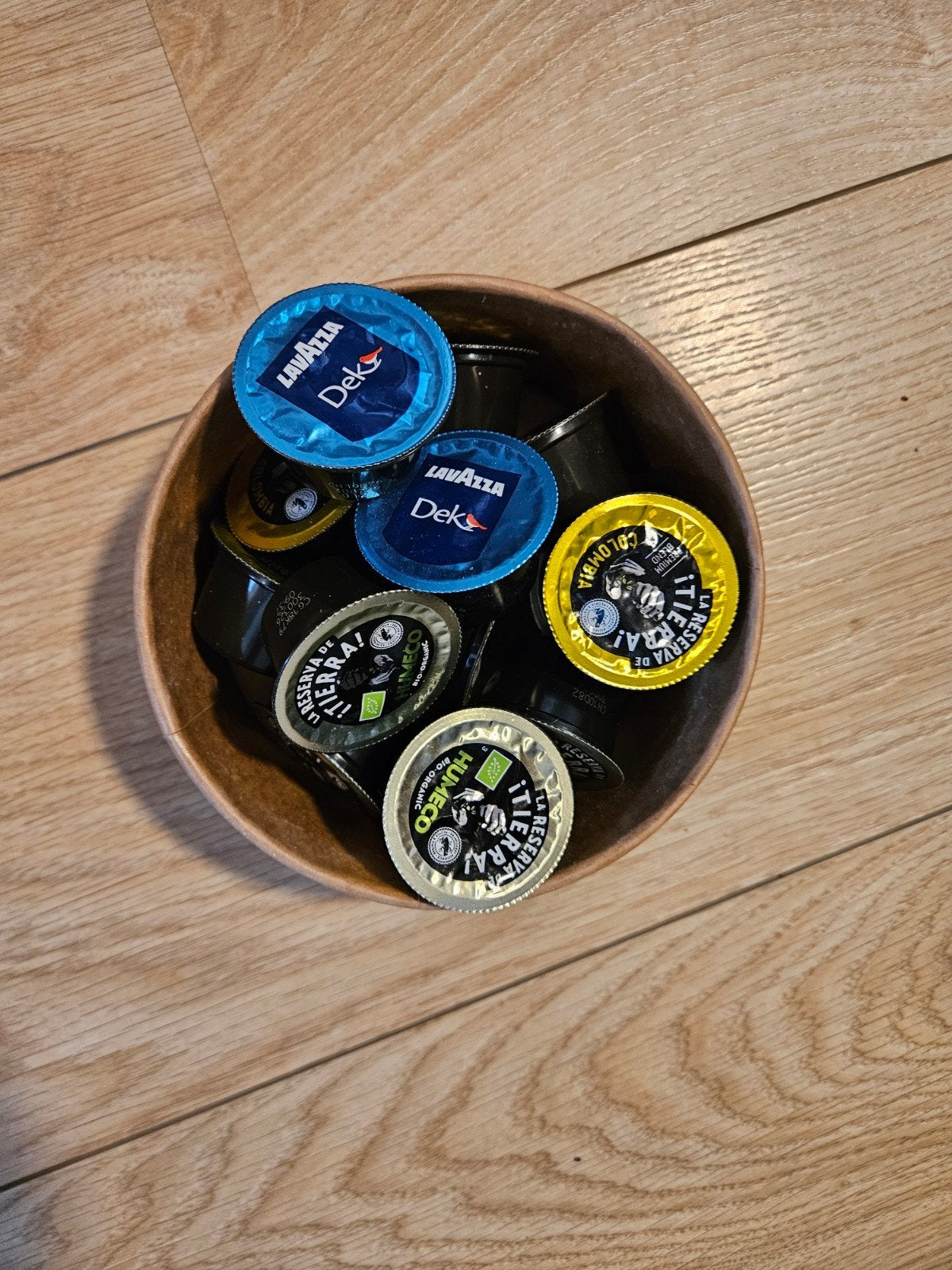 Koffiecups Lavazza Dek en Tierra (12 stuks), Ophalen