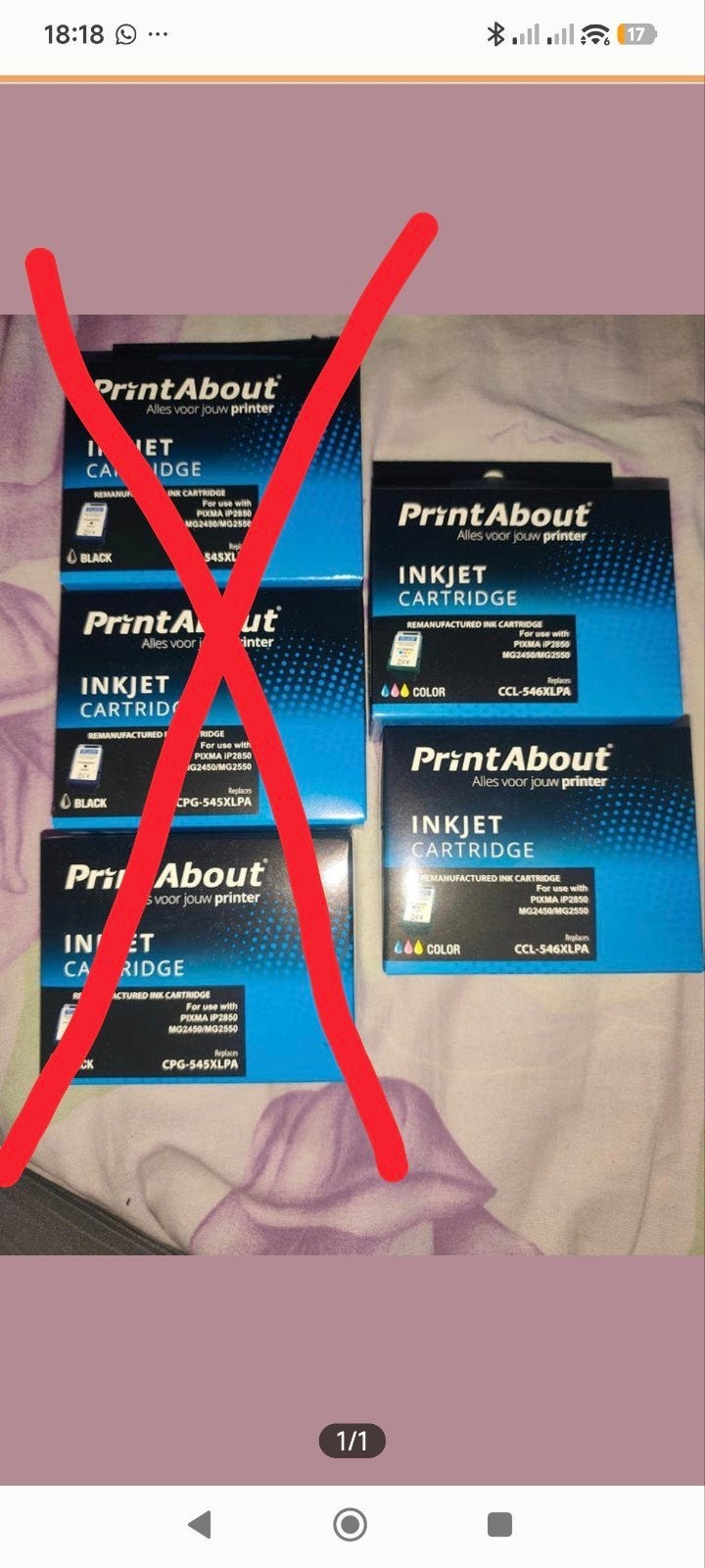 PrintAbout Inkjet Cartridges voor Canon PIXMA (5 stuks), Computers en Software, Printerbenodigdheden, Ophalen of Verzenden, Nieuw